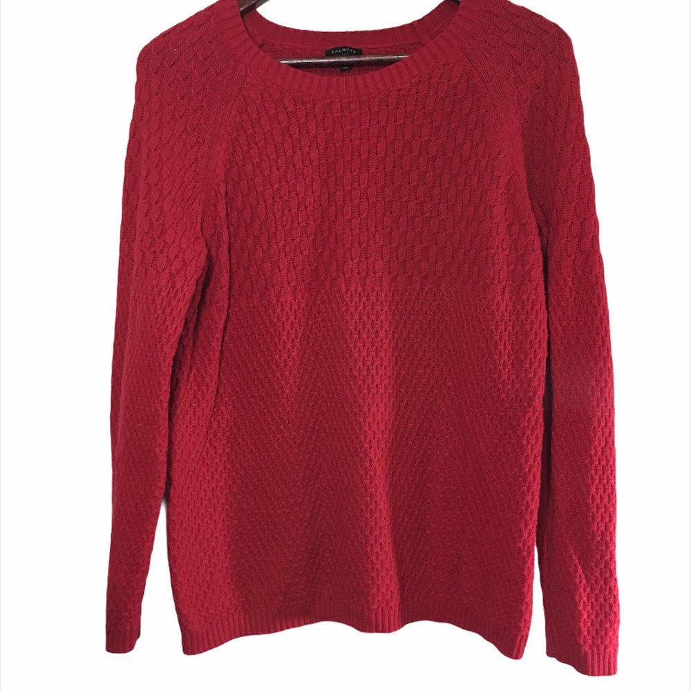 Talbots Wool Blend Large Red Sweater